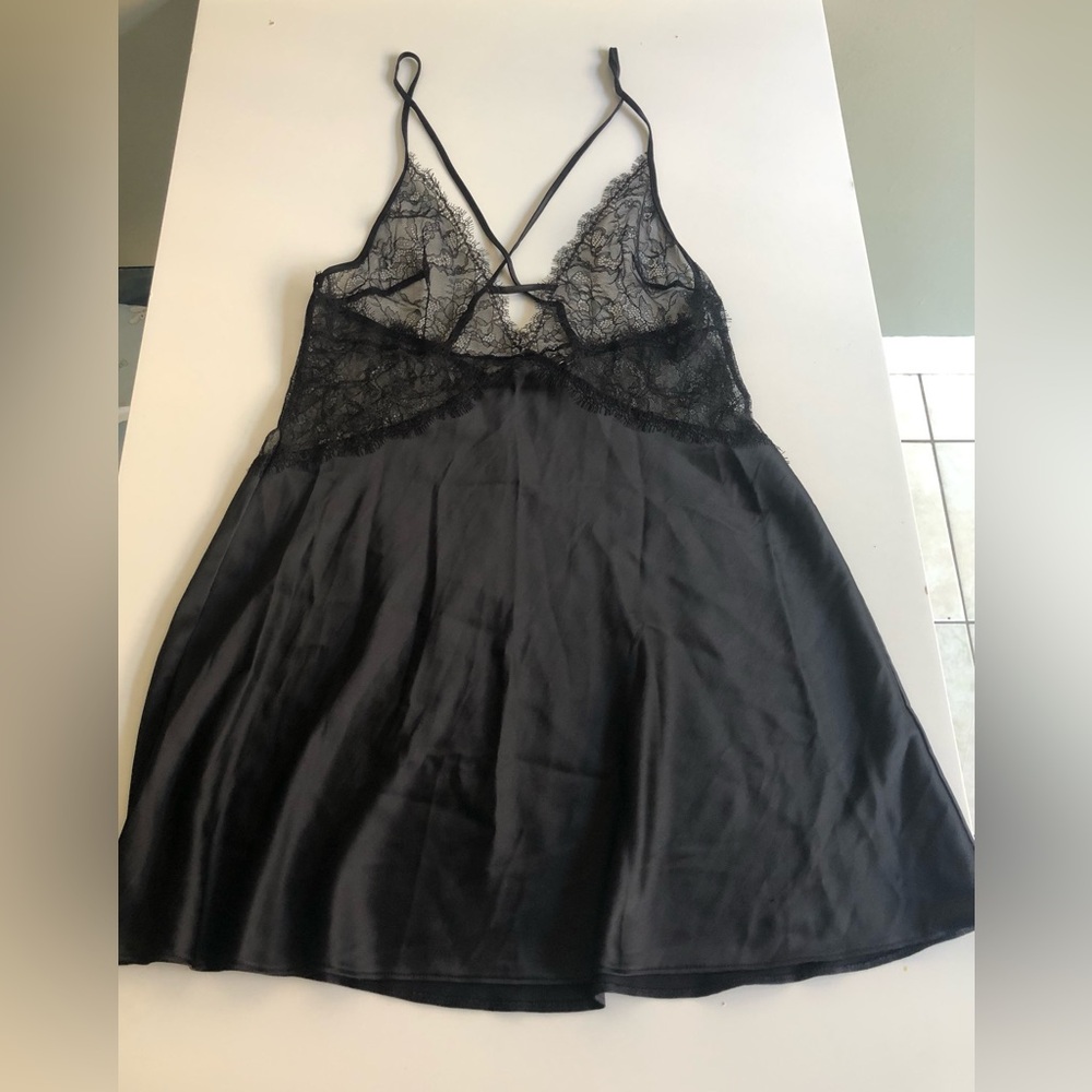 Victoria's Secret Very Sexy Lace Babydoll Lingerie Black Size: M